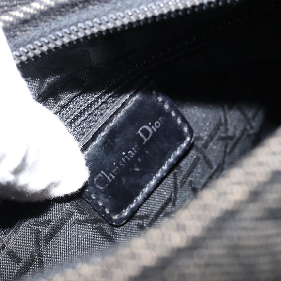 Christian Dior Lady Dior Canage Hand Bag Denim Black Silver Auth ep11922