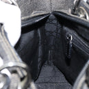 Christian Dior Lady Dior Canage Hand Bag Denim Black Silver Auth ep11922-20