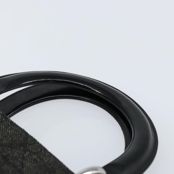 Christian Dior Lady Dior Canage Hand Bag Denim Black Silver Auth ep11922