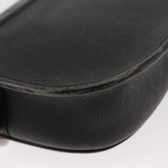 Christian Dior Honeycomb Canvas Shoulder Bag PVC Black gold Auth ep11923