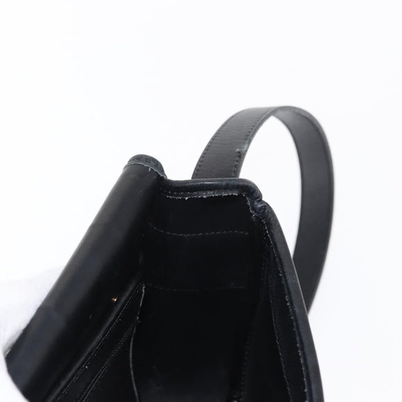 Christian Dior Honeycomb Canvas Shoulder Bag PVC Black gold Auth ep11923