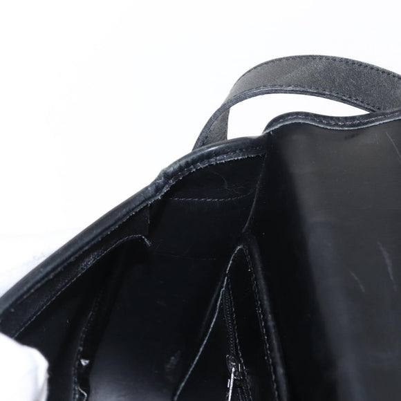 Christian Dior Honeycomb Canvas Shoulder Bag PVC Black gold Auth ep11923