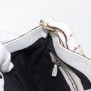 GUCCI Sherry Line Chain Shoulder Bag Leather White Gold 153011 Auth ep11925-19