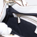 GUCCI Sherry Line Chain Shoulder Bag Leather White Gold 153011 Auth ep11925-20