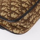 Christian Dior Trotter Canvas Shoulder Bag Beige Gold Auth ep11926-15
