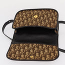 Christian Dior Trotter Canvas Shoulder Bag Beige Gold Auth ep11926-10