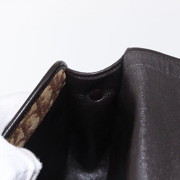 Christian Dior Trotter Canvas Shoulder Bag Beige Gold Auth ep11926