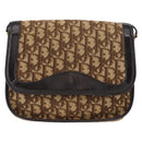 Christian Dior Trotter Canvas Shoulder Bag Beige Gold Auth ep11926-13