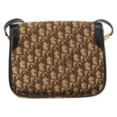 Christian Dior Trotter Canvas Shoulder Bag Beige Gold Auth ep11926-2