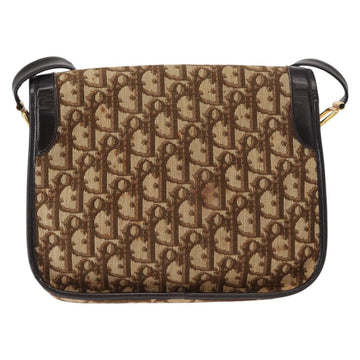 Christian Dior Trotter Canvas Shoulder Bag Beige Gold Auth ep11926 - 0