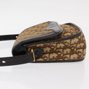 Christian Dior Trotter Canvas Shoulder Bag Beige Gold Auth ep11926-4