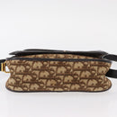 Christian Dior Trotter Canvas Shoulder Bag Beige Gold Auth ep11926-5
