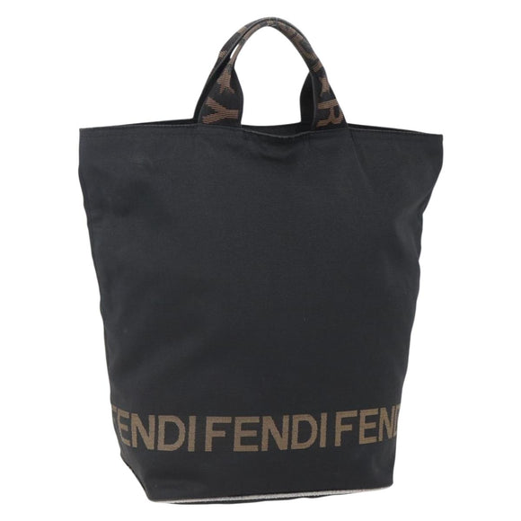 FENDI Hand Bag Nylon Black Auth ep11928