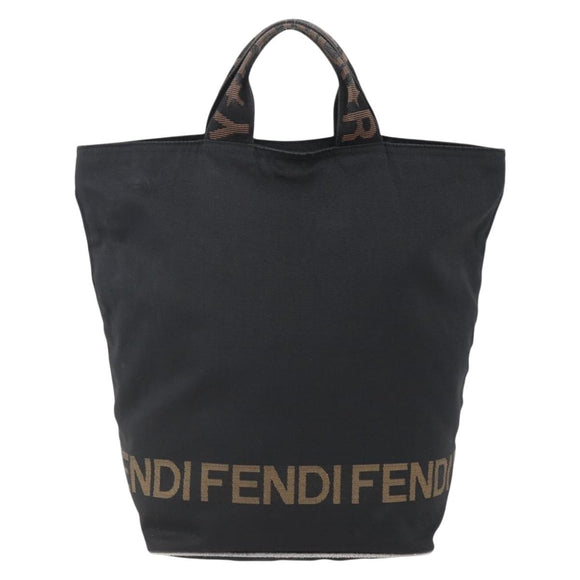 FENDI Hand Bag Nylon Black Auth ep11928