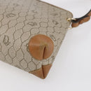 Christian Dior Honeycomb Canvas Shoulder Bag PVC Beige Gold Auth ep11929-15