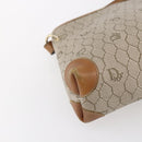 Christian Dior Honeycomb Canvas Shoulder Bag PVC Beige Gold Auth ep11929-16