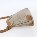 Christian Dior Honeycomb Canvas Shoulder Bag PVC Beige Gold Auth ep11929-3