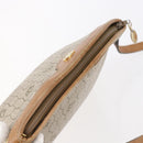 Christian Dior Honeycomb Canvas Shoulder Bag PVC Beige Gold Auth ep11929-6