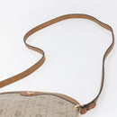 Christian Dior Honeycomb Canvas Shoulder Bag PVC Beige Gold Auth ep11929-8