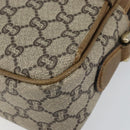 GUCCI GG Plus Supreme Shoulder Bag PVC Beige Gold Auth ep11930-9