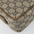 GUCCI GG Plus Supreme Shoulder Bag PVC Beige Gold Auth ep11930-16