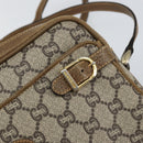 GUCCI GG Plus Supreme Shoulder Bag PVC Beige Gold Auth ep11930-17