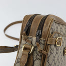 GUCCI GG Plus Supreme Shoulder Bag PVC Beige Gold Auth ep11930-10