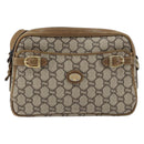 GUCCI GG Plus Supreme Shoulder Bag PVC Beige Gold Auth ep11930-13
