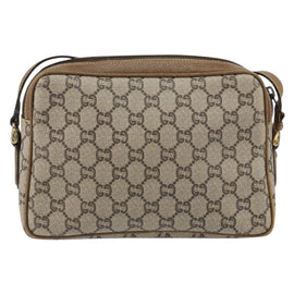 GUCCI GG Plus Supreme Shoulder Bag PVC Beige Gold Auth ep11930 - 0