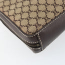 CELINE Macadam Canvas Shoulder Bag Beige Gold Auth ep11932-11