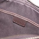 CELINE Macadam Canvas Shoulder Bag Beige Gold Auth ep11932-15