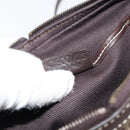 CELINE Macadam Canvas Shoulder Bag Beige Gold Auth ep11932-21