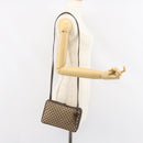 CELINE Macadam Canvas Shoulder Bag Beige Gold Auth ep11932-22