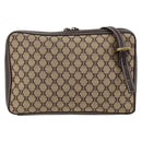 CELINE Macadam Canvas Shoulder Bag Beige Gold Auth ep11932-3