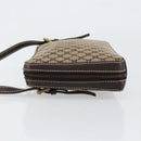 CELINE Macadam Canvas Shoulder Bag Beige Gold Auth ep11932-5