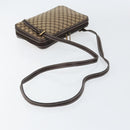 CELINE Macadam Canvas Shoulder Bag Beige Gold Auth ep11932-7