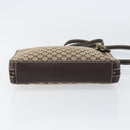 CELINE Macadam Canvas Shoulder Bag Beige Gold Auth ep11932-9