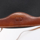 Christian Dior Shoulder Bag Nylon Leather Black Brown gold Auth ep11933-17