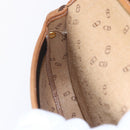 Christian Dior Shoulder Bag Nylon Leather Black Brown gold Auth ep11933-19