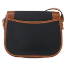 Christian Dior Shoulder Bag Nylon Leather Black Brown gold Auth ep11933-2