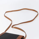 Christian Dior Shoulder Bag Nylon Leather Black Brown gold Auth ep11933-8