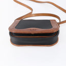 Christian Dior Shoulder Bag Nylon Leather Black Brown gold Auth ep11933-5