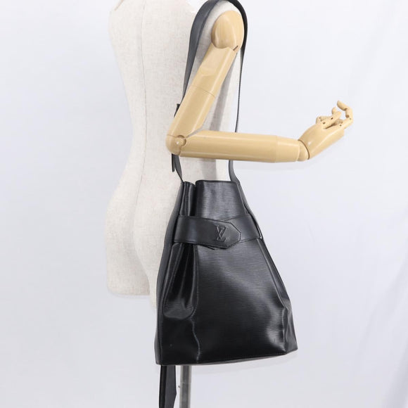LOUIS VUITTON Epi Sac Depaule GM Schoudertas Zwart M80155 LV Auth ep11935