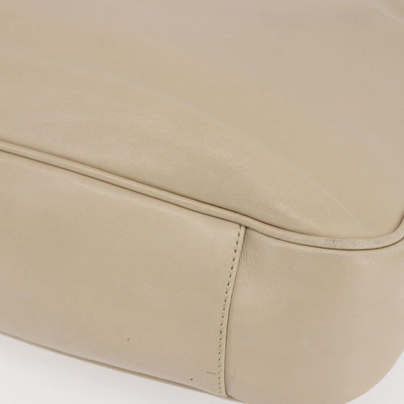 GUCCI Bamboo Shoulder Bag Leather 2way Beige Gold 001 2113 1577 Auth ep11942