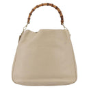GUCCI Bamboo Shoulder Bag Leather 2way Beige Gold 001 2113 1577 Auth ep11942-13
