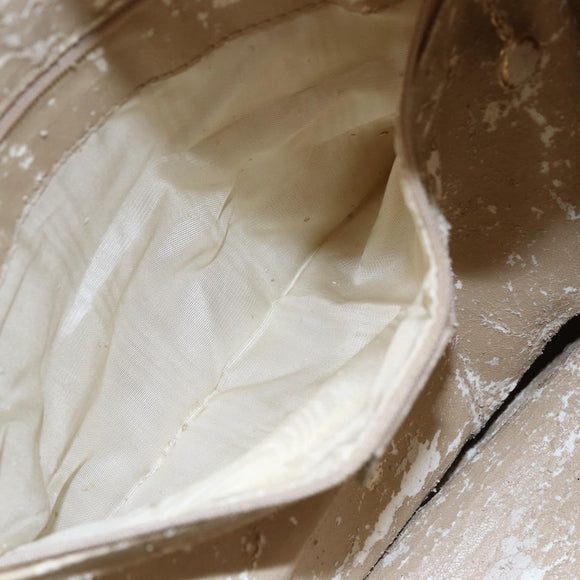 GUCCI Bamboo Shoulder Bag Leather 2way Beige Gold 001 2113 1577 Auth ep11942