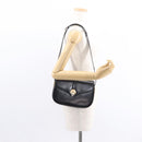 GUCCI Shoulder Bag Leather Black Gold Auth ep11944-23