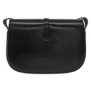 GUCCI Shoulder Bag Leather Black Gold Auth ep11944-2