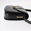 GUCCI Shoulder Bag Leather Black Gold Auth ep11944-3