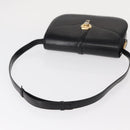 GUCCI Shoulder Bag Leather Black Gold Auth ep11944-7